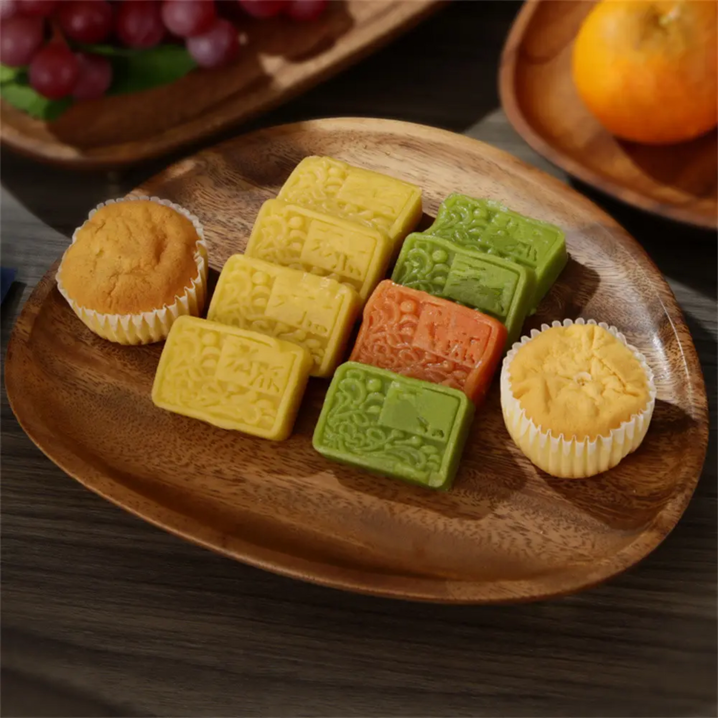 Bandeja de Madera Acacia Estilo Rústico con Patas