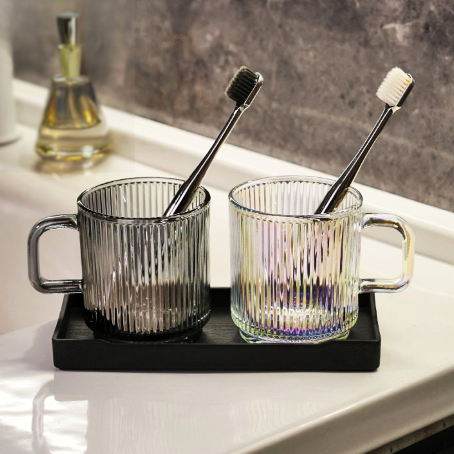 Vasos Organizadores Para Baño De Cristal