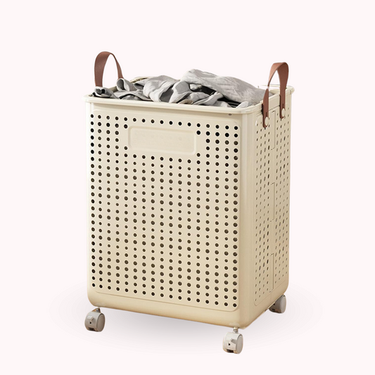 Cesta Plegable con Ruedas y Asas