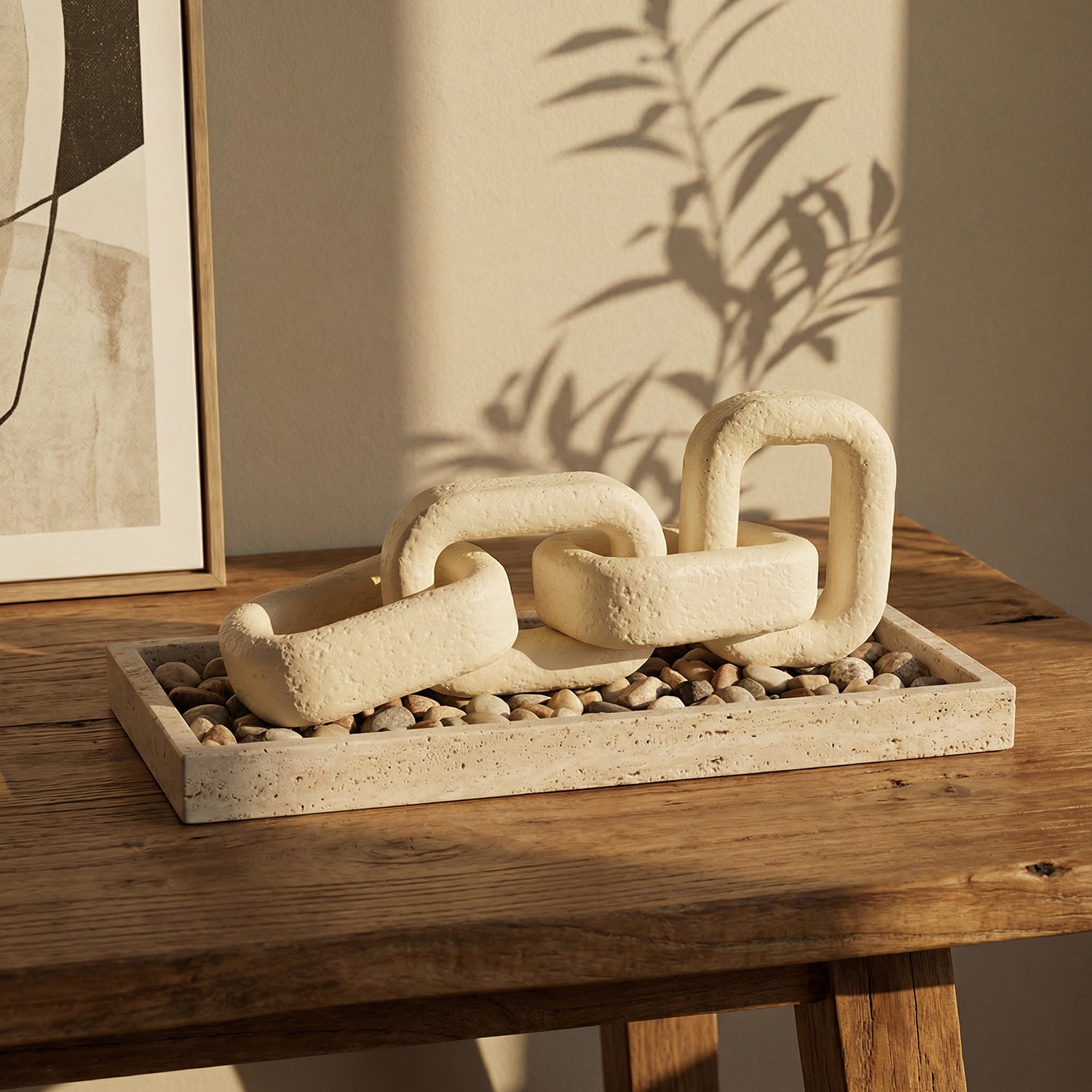 Eslabones Decorativos Adorno Cadena Beige