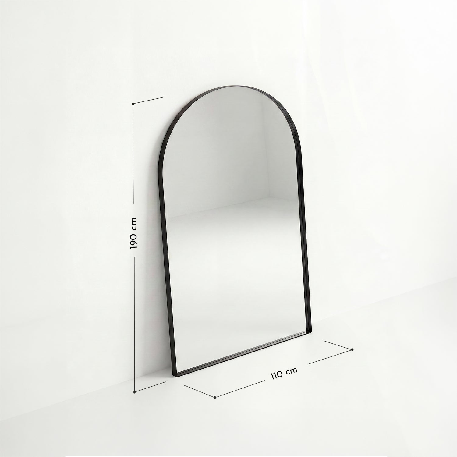 Espejo Arco Industrial Negro XL 190x110cm