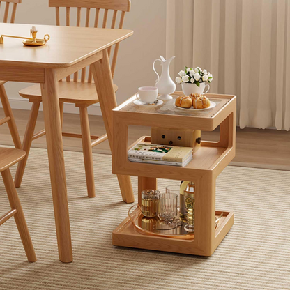 PREVENTA - Mesa Lateral de Madera con Luz Led