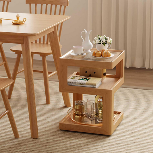 PREVENTA - Mesa Lateral de Madera con Luz Led