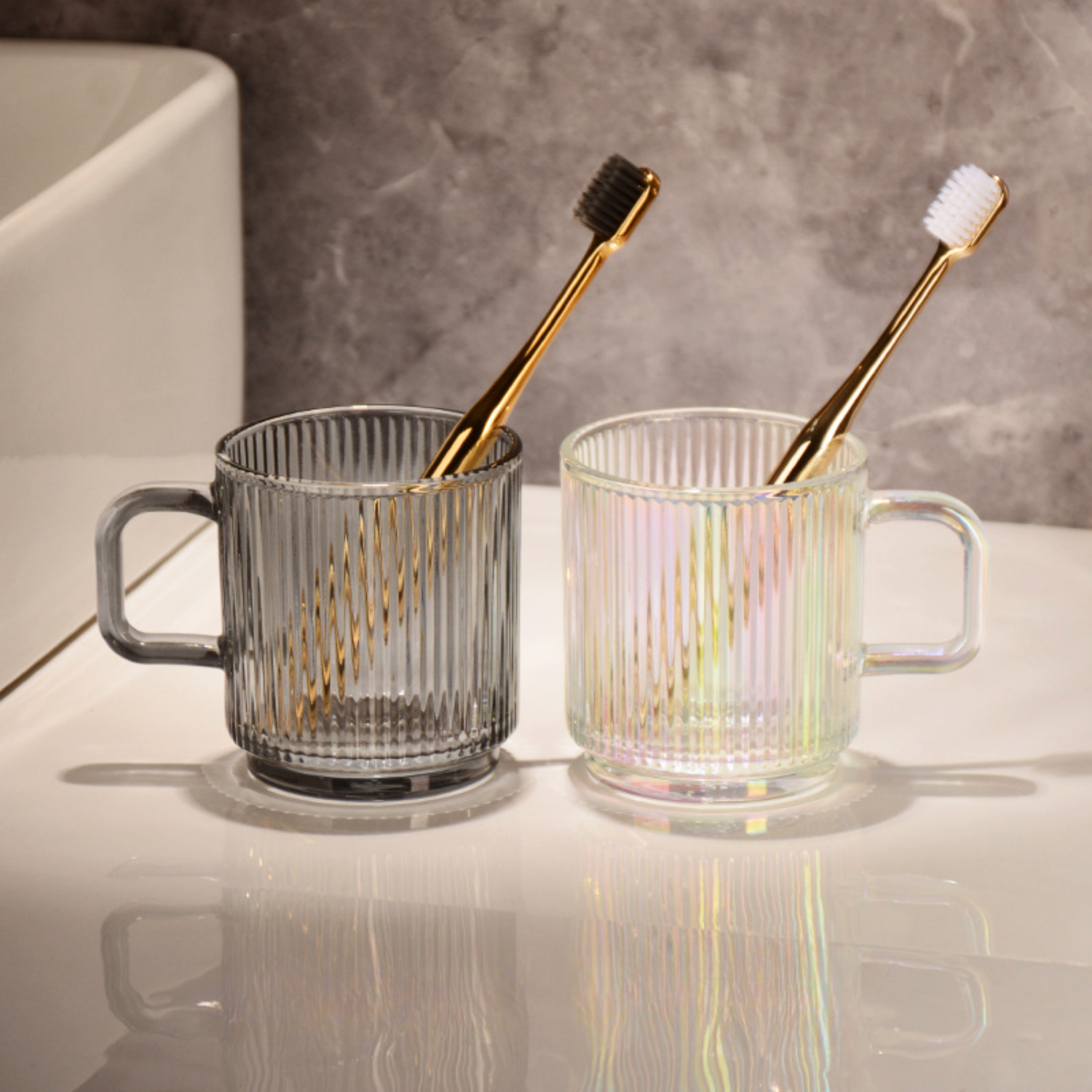 Vasos Organizadores Para Baño De Cristal