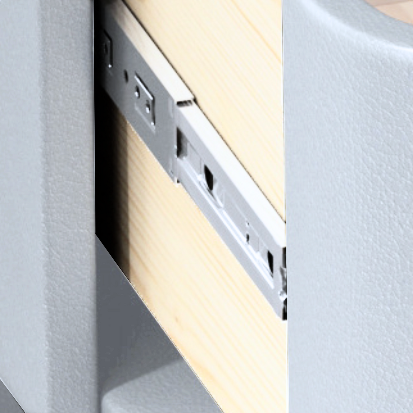 Velador Moderno Cajón Estilo Nórdico Blanco