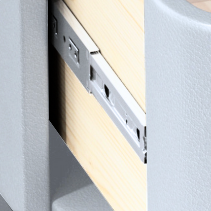 Velador Moderno Cajón Estilo Nórdico Blanco