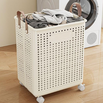 Cesta Plegable con Ruedas y Asas