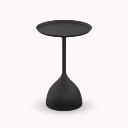 Mesa De Centro Lateral Metal Mate Negro Nórdico