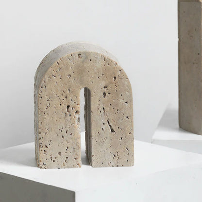 PREVENTA - Arco Escultural Piedra Travertino Decorativo Pequeño