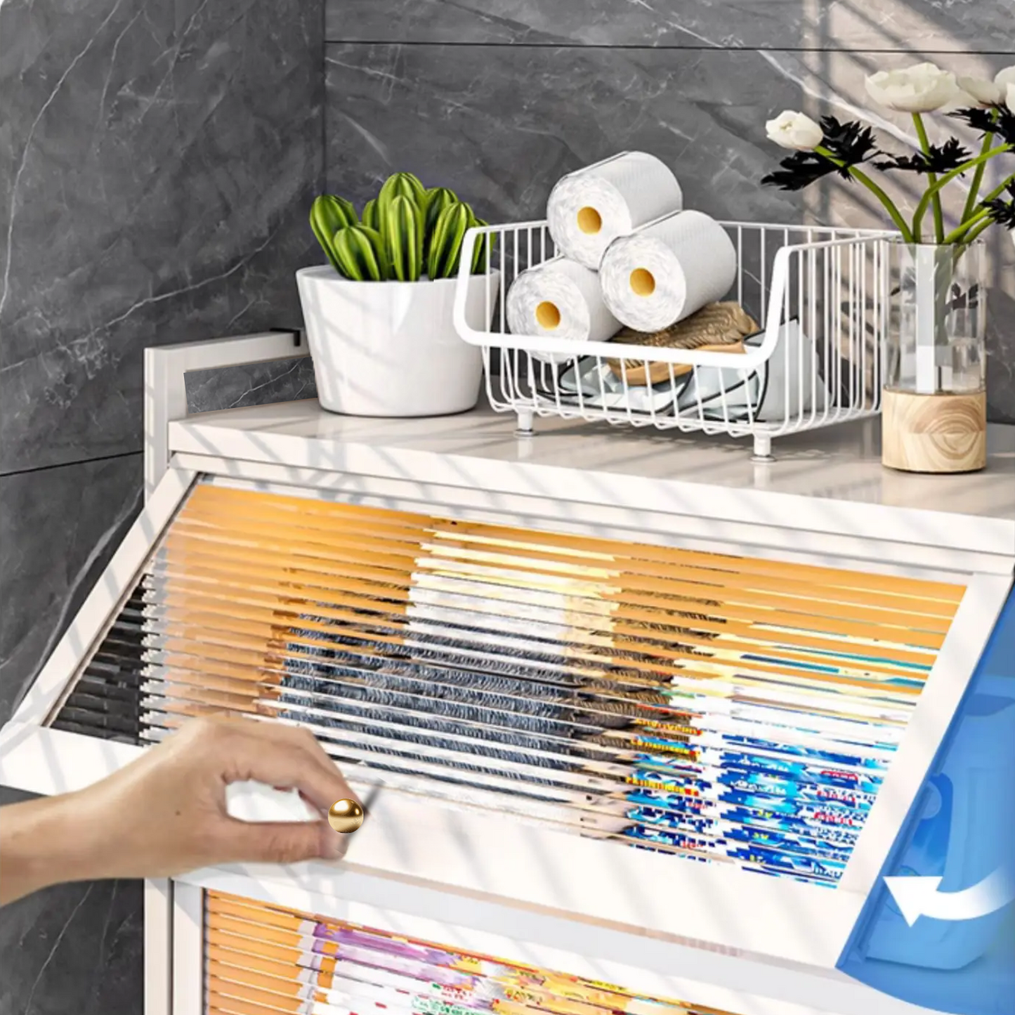 Estante de Lavandería Mueble Rack Blanco