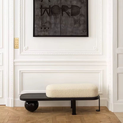 Taburete Moderno Madera Maciza Negro