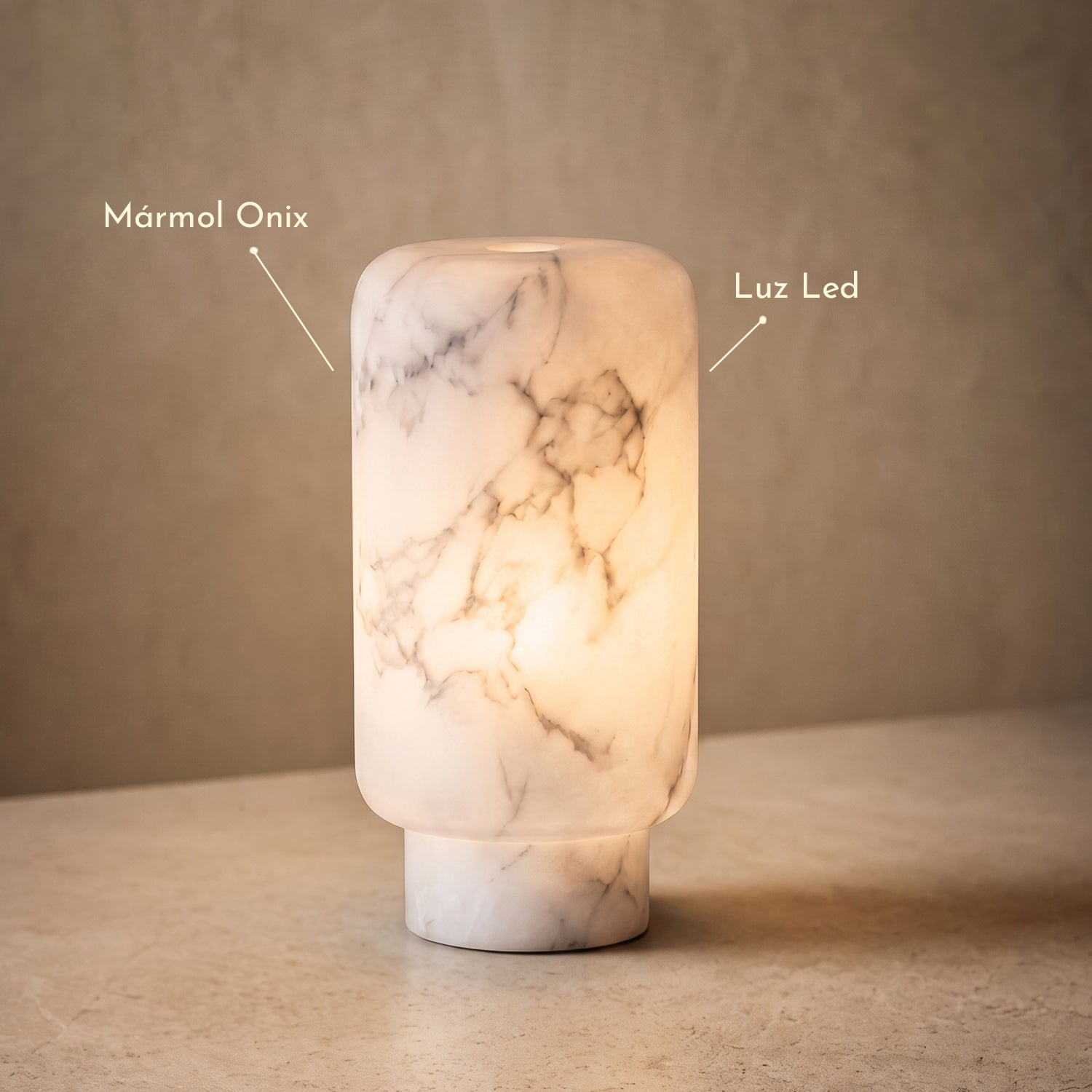 PREVENTA - Lámpara Alba Alta Mármol Onyx