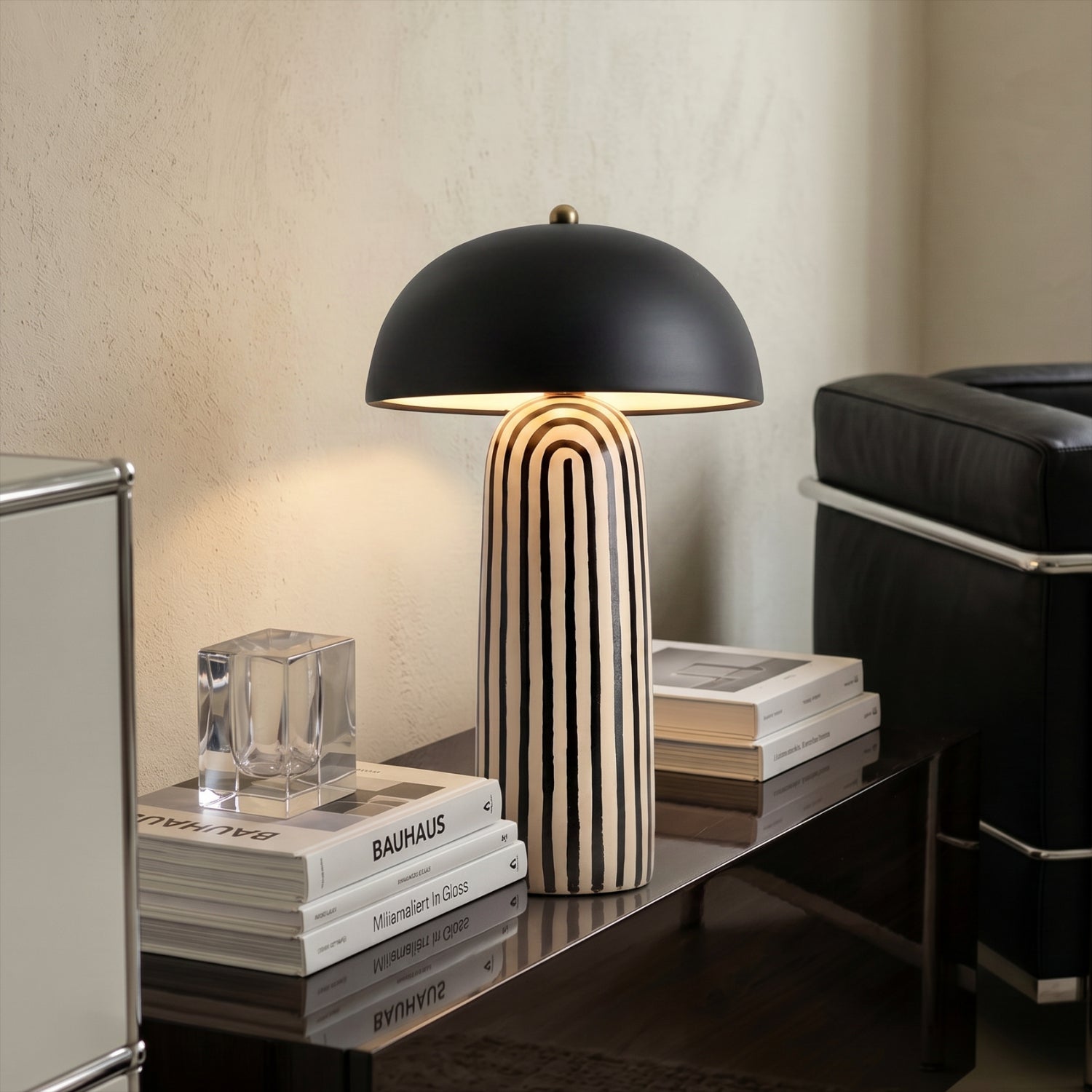 PREVENTA - Lámpara de Mesa Mushroom Cebra