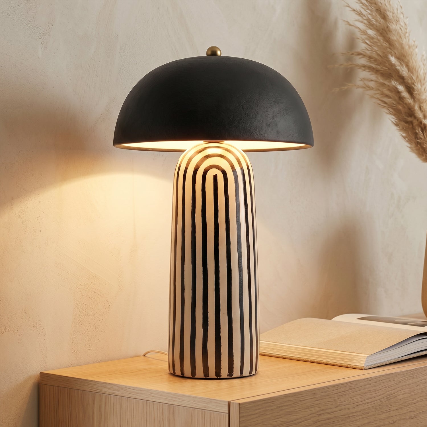 PREVENTA - Lámpara de Mesa Mushroom Cebra