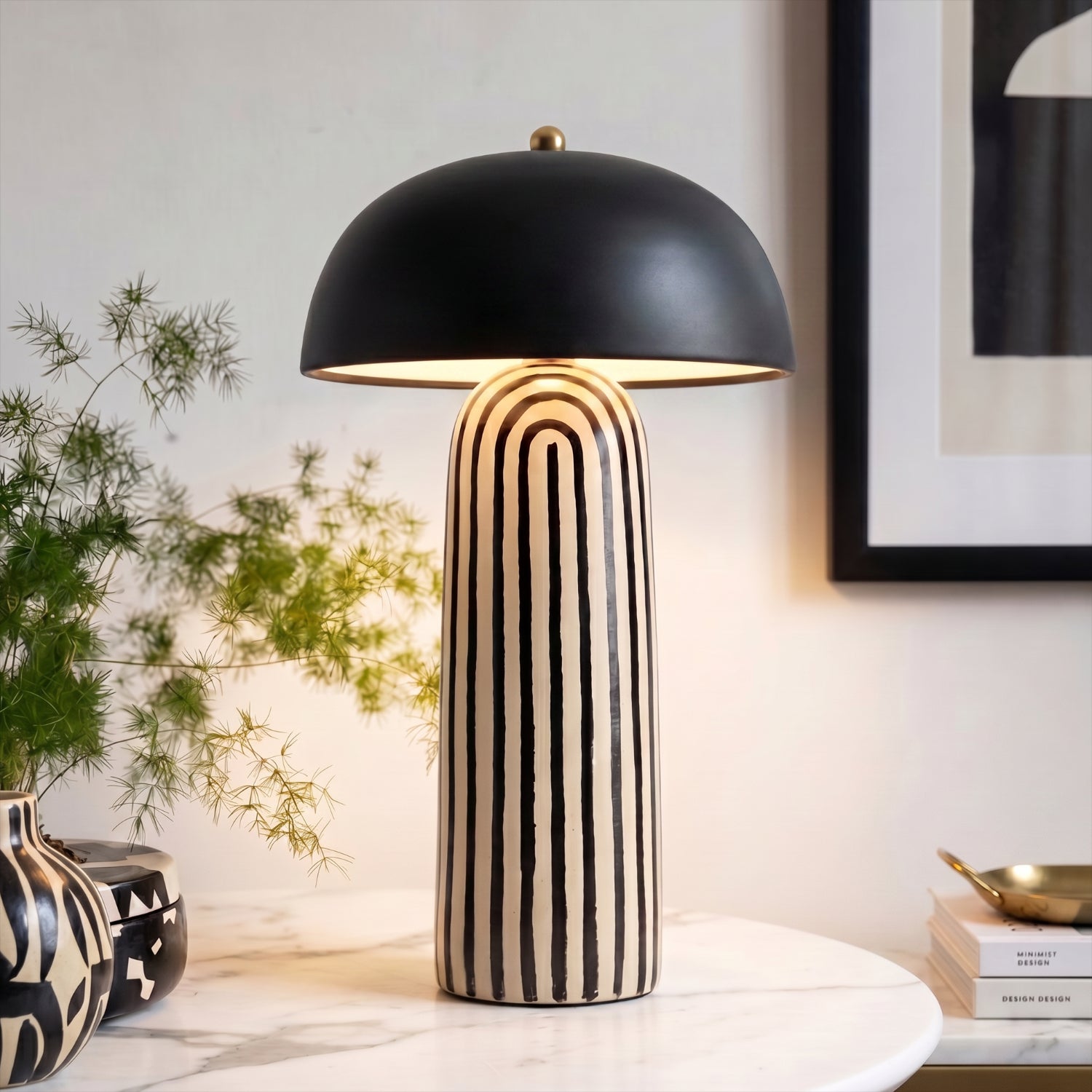 PREVENTA - Lámpara de Mesa Mushroom Cebra