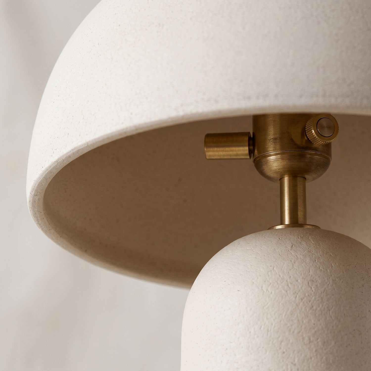 PREVENTA - Lámpara de Mesa Mushroom Cerámica Blanca