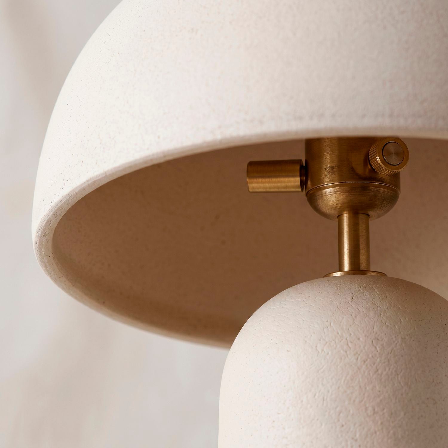 Lámpara de Mesa Mushroom Cerámica Blanca