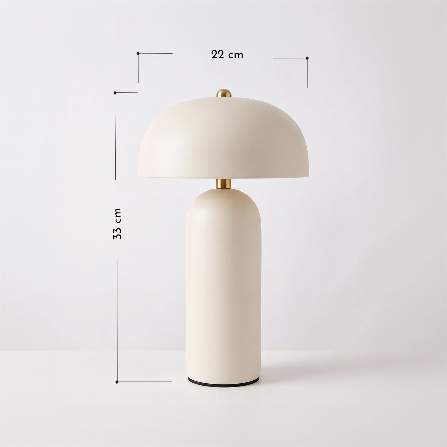 Lámpara de Mesa Mushroom Cerámica Blanca