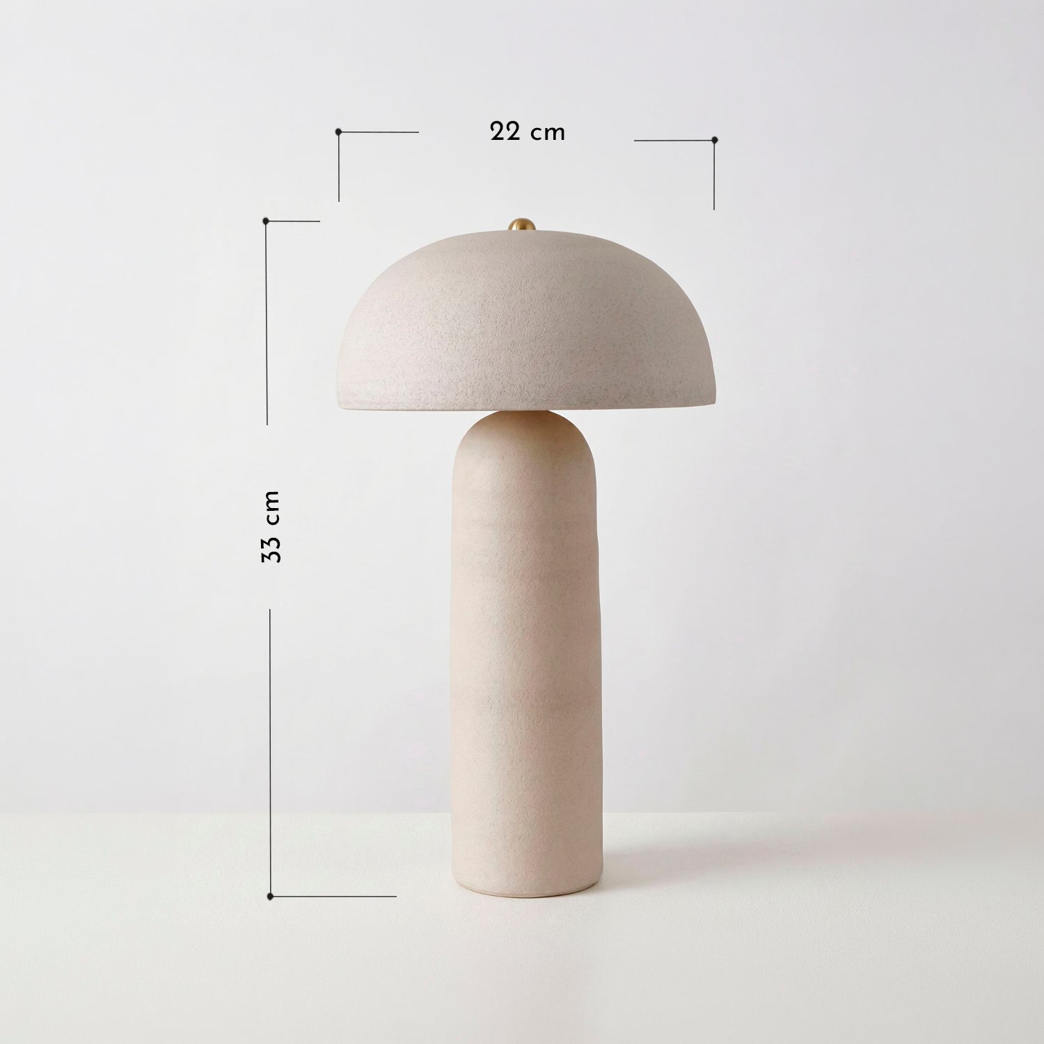 PREVENTA - Lámpara de Mesa Mushroom Cerámica Blanca