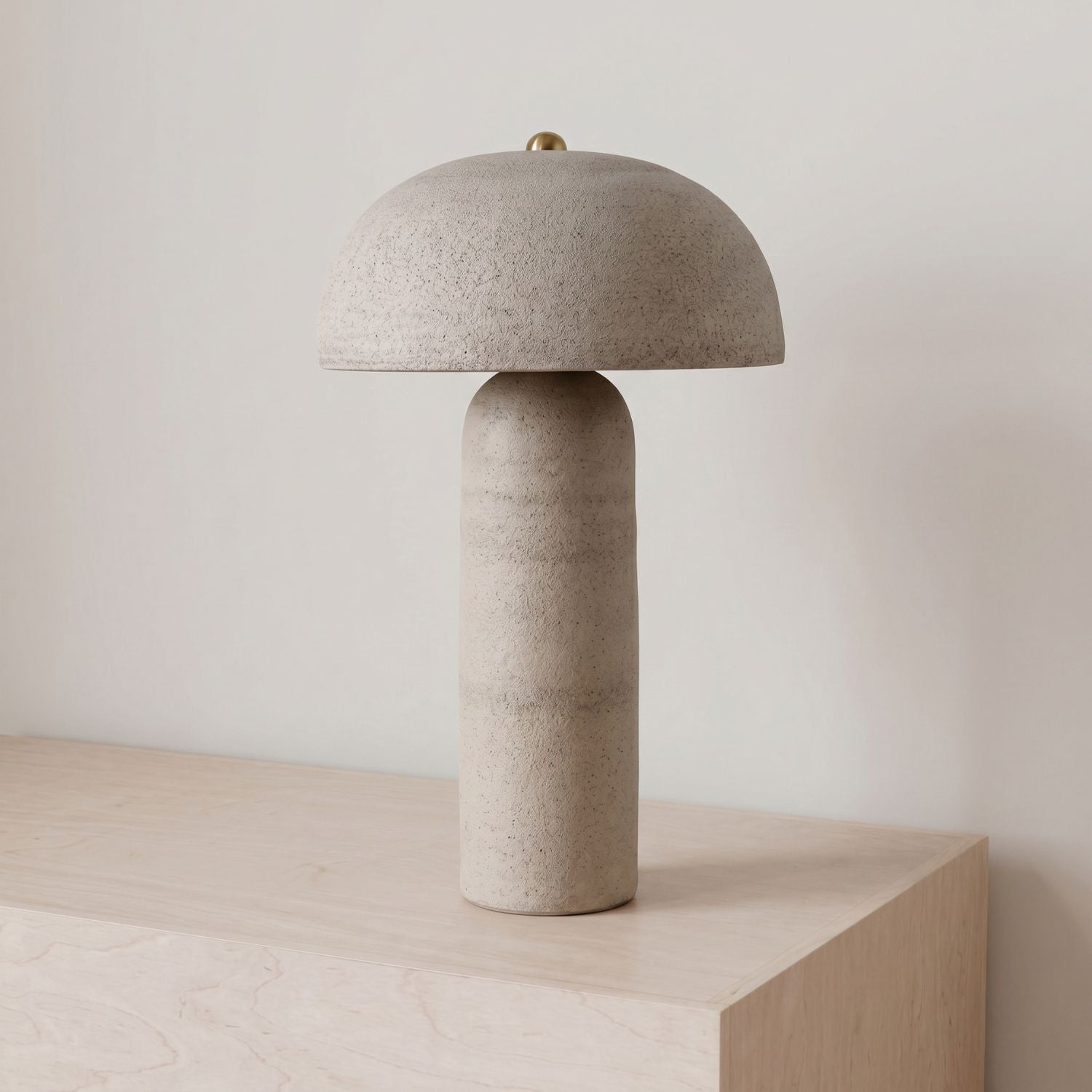PREVENTA - Lámpara de Mesa Mushroom Cerámica Blanca