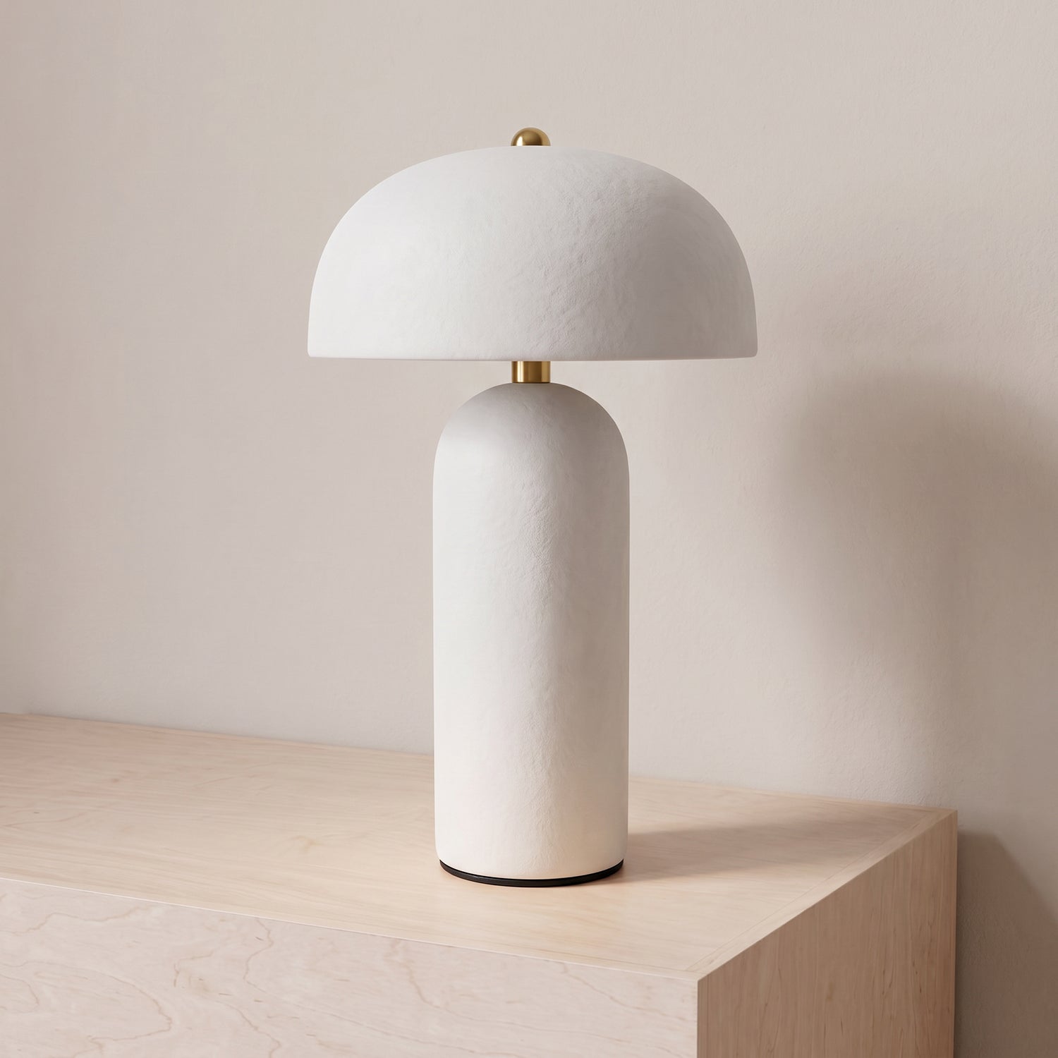 Lámpara de Mesa Mushroom Cerámica Blanca