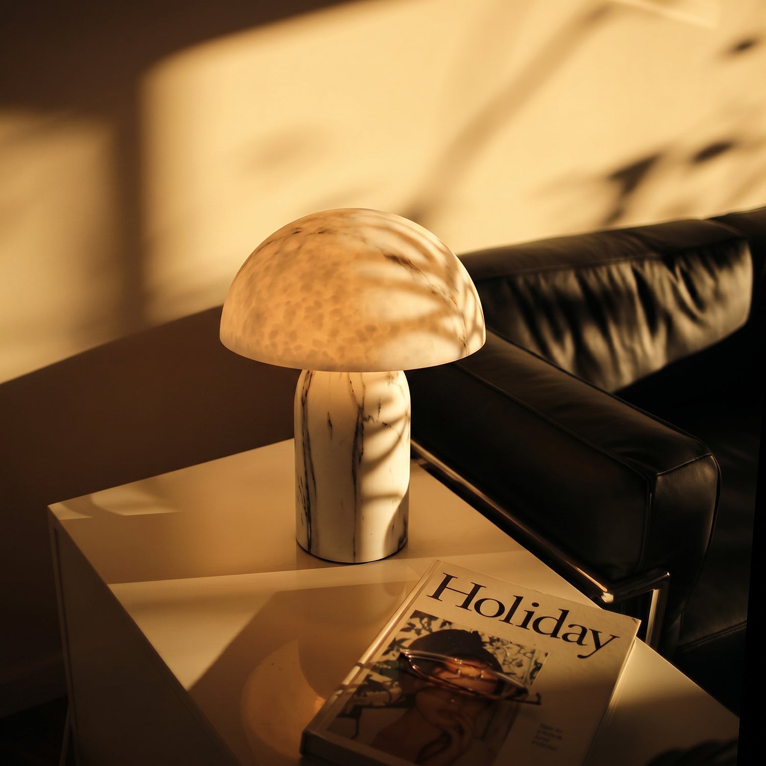 PREVENTA - Lámpara de Mesa Mushroom Mármol Blanco