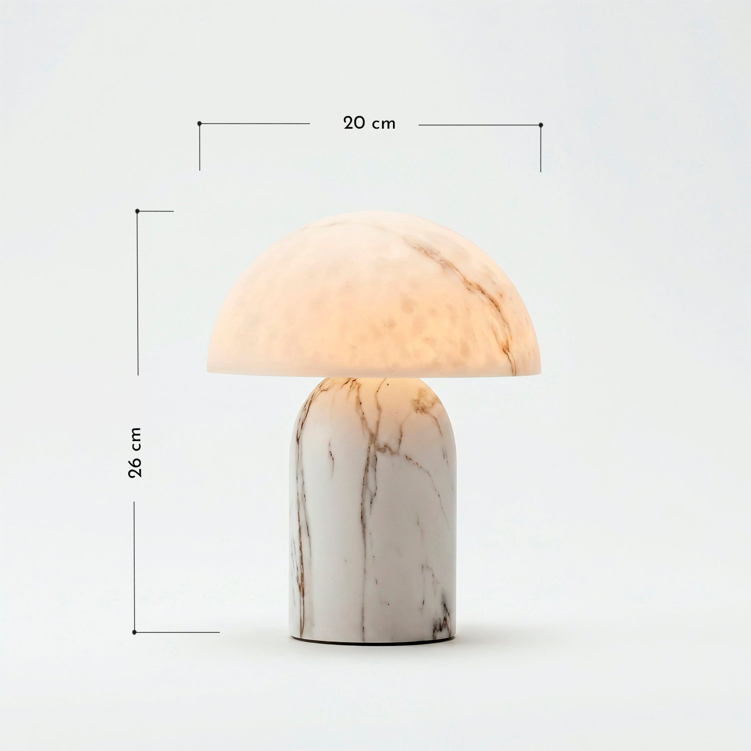 PREVENTA - Lámpara de Mesa Mushroom Mármol Blanco