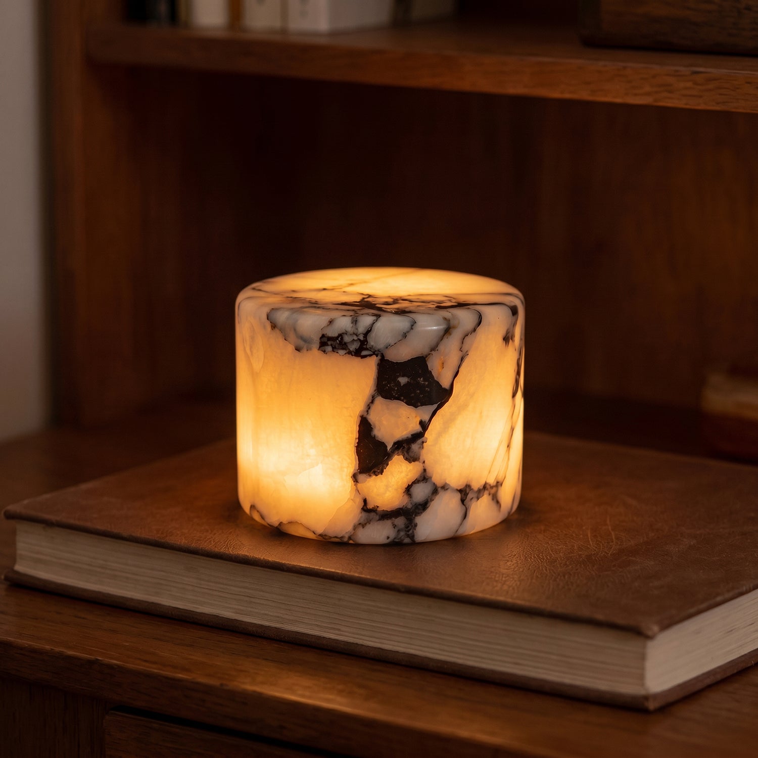 Lámpara de Mesa Táctil Estilo Mármol