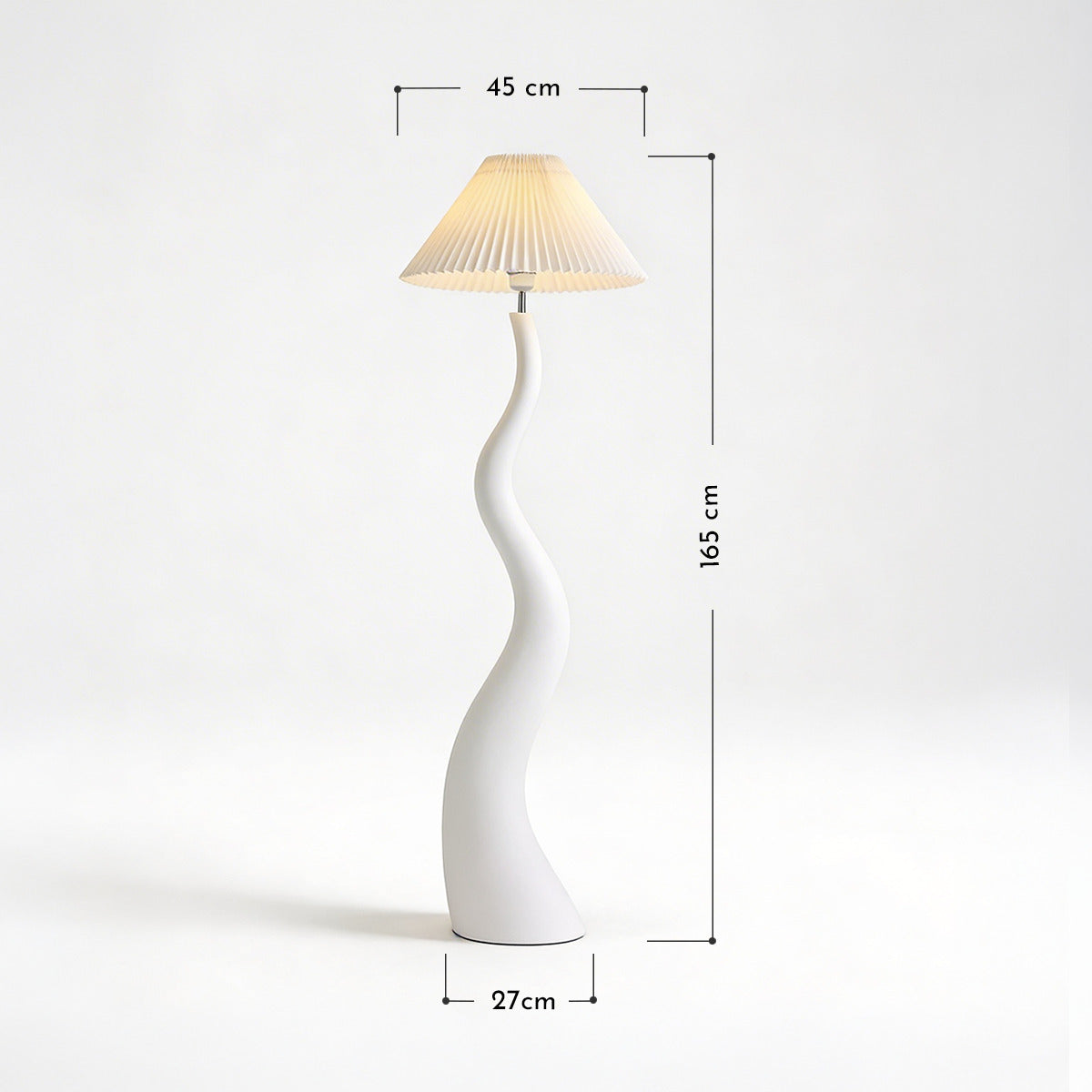 PREVENTA - Lámpara de Pie Curvy Japandi Pantalla Plisada