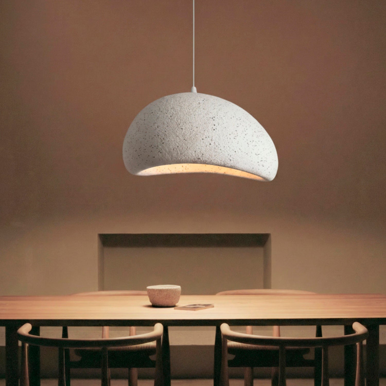 PREVENTA - Lámpara de Techo Wabi Sabi Gris Granito Lunar 40 cm
