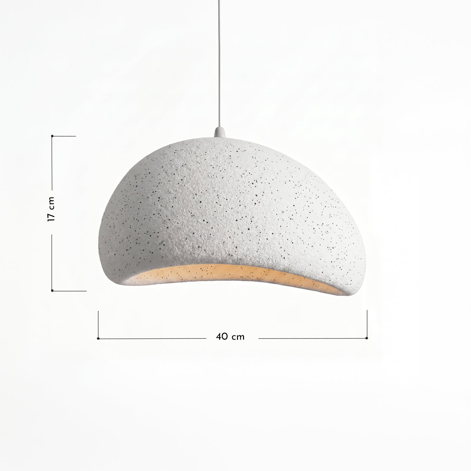 PREVENTA - Lámpara de Techo Wabi Sabi Gris Granito Lunar 40 cm