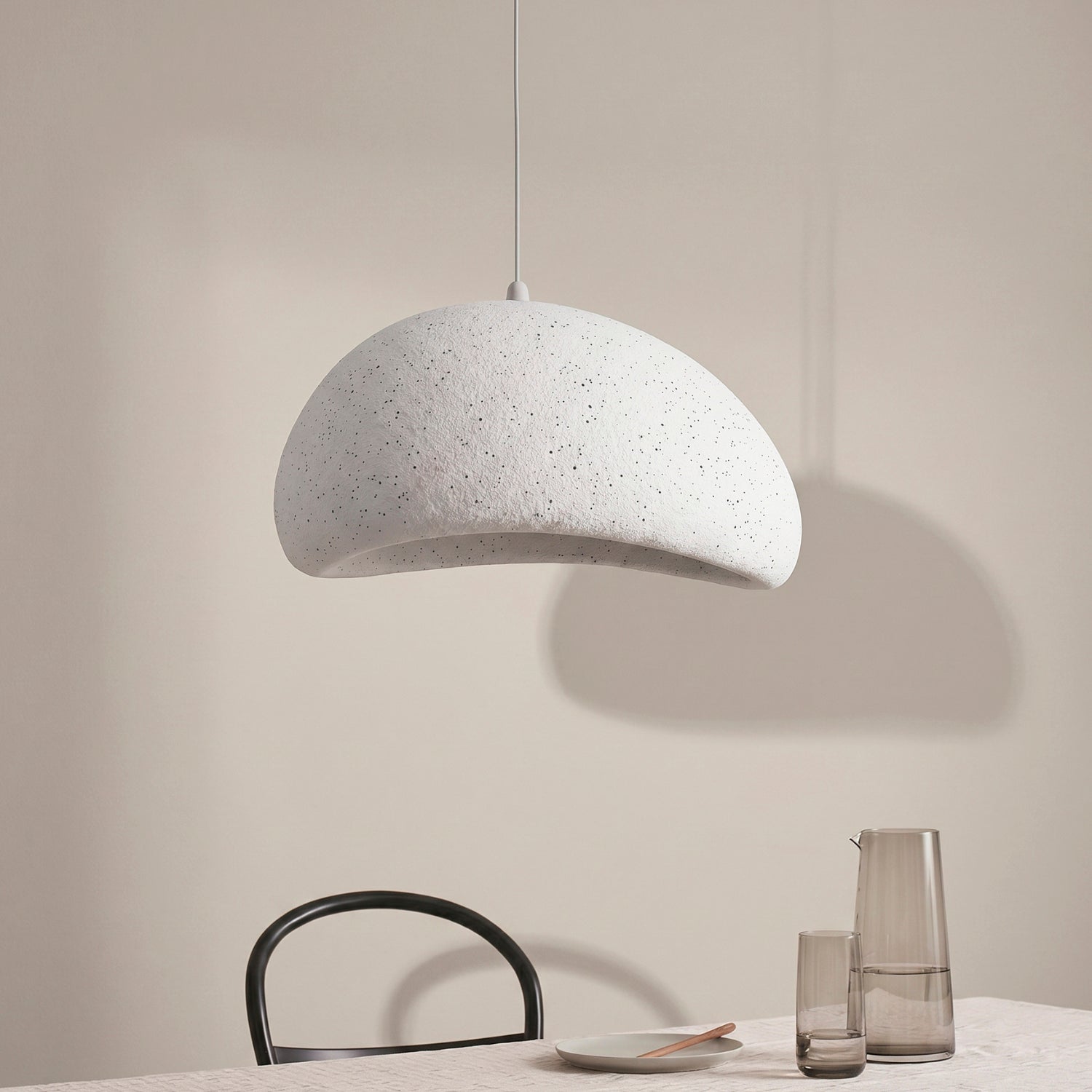 PREVENTA - Lámpara de Techo Wabi Sabi Gris Granito Lunar 40 cm