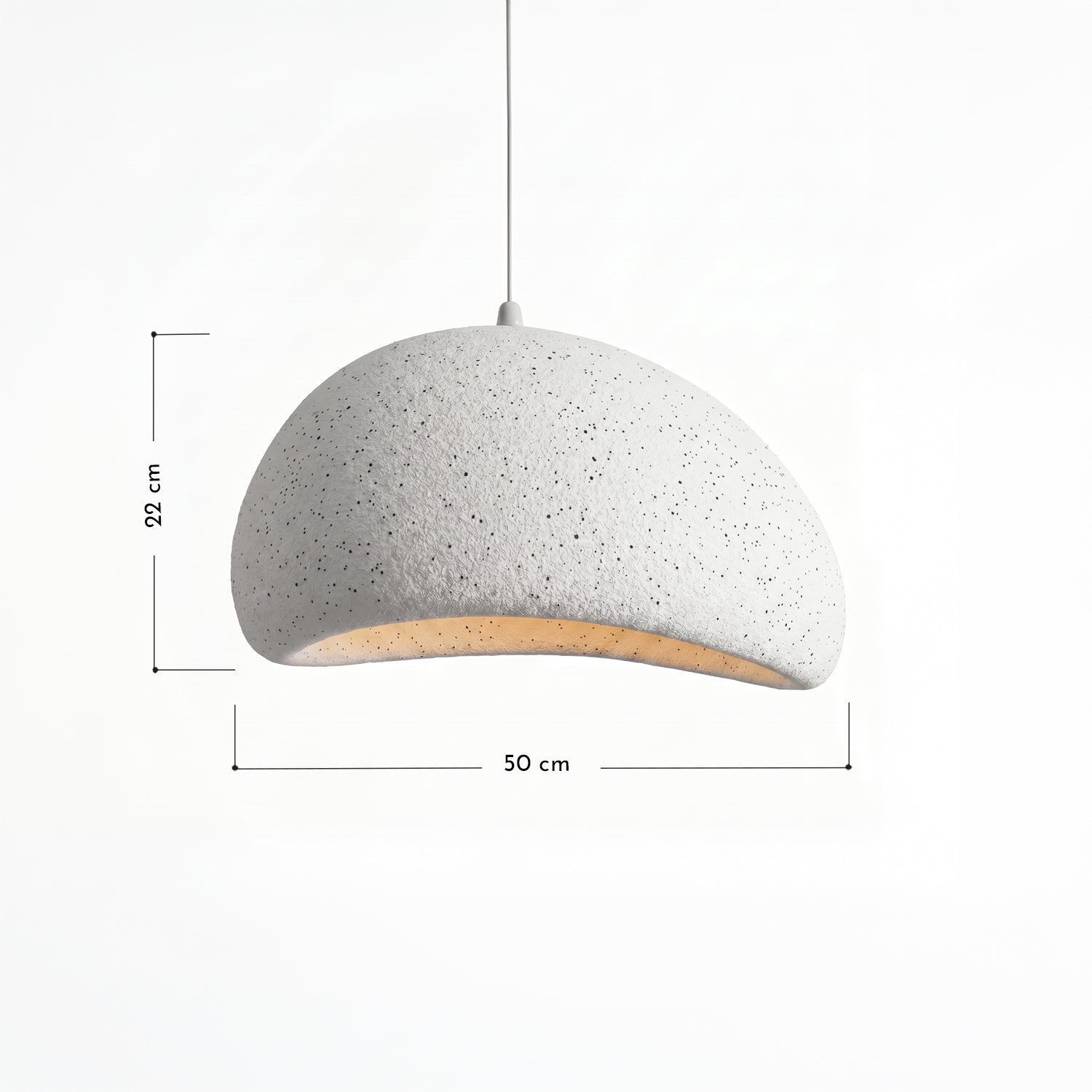 PREVENTA - Lámpara de Techo Wabi Sabi Gris Granito Lunar 50 cm