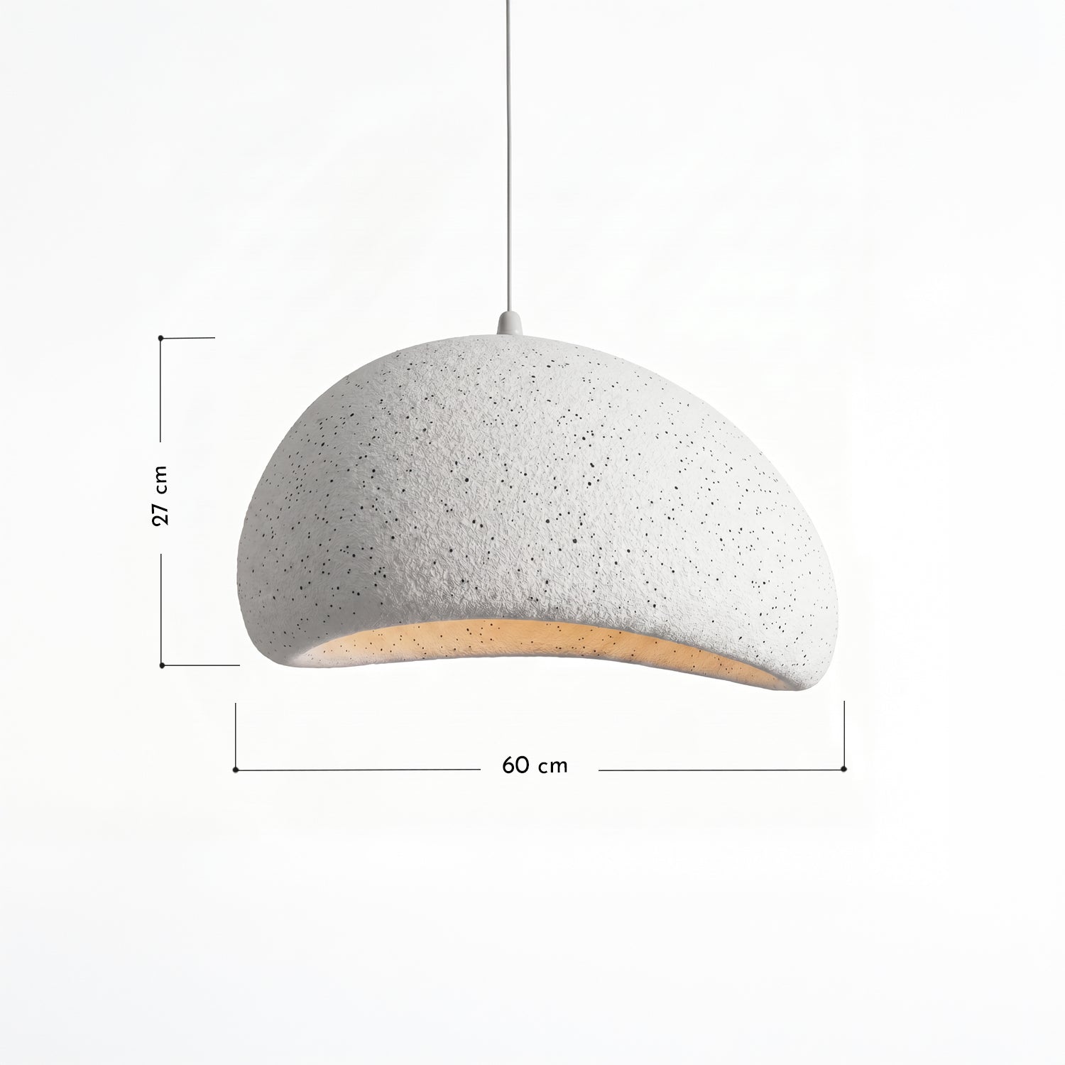 PREVENTA - Lámpara de Techo Wabi Sabi Gris Granito Lunar 60 cm