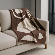 PREVENTA - Manta Abstracta Jacquard Café