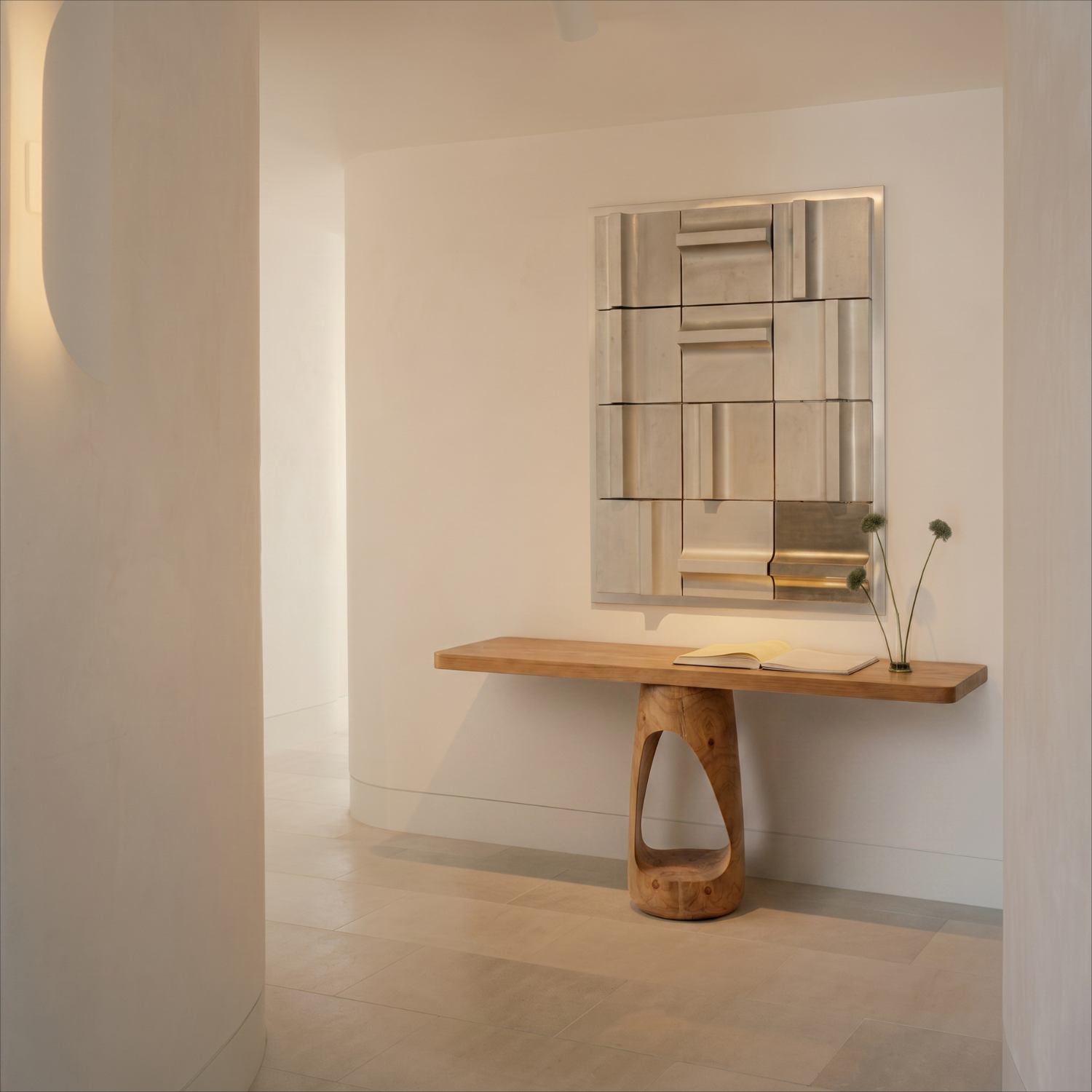 Mesa Arrimo Nido Madera Maciza Roble