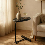 Mesa Auxiliar Lateral De Pedestal Negro