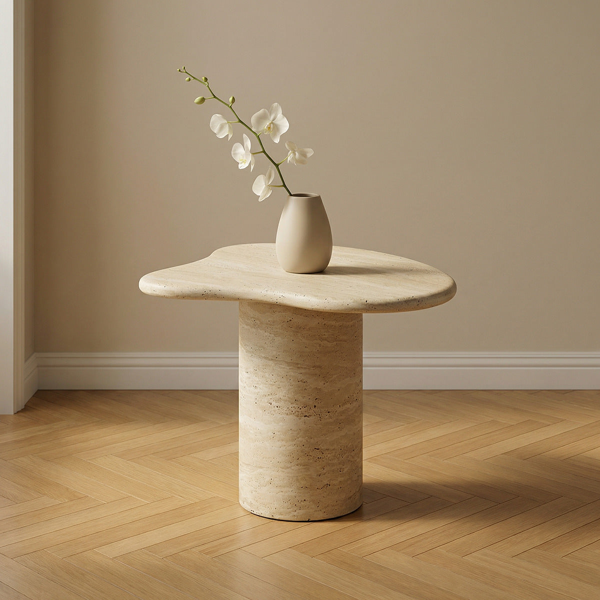 Mesa Auxiliar Travertino Piedra Natural