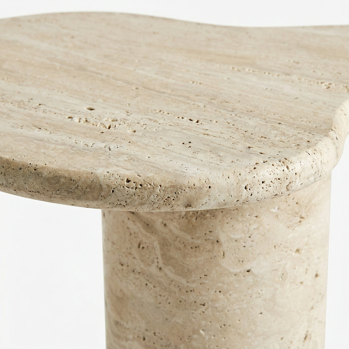 PREVENTA - Mesa Auxiliar Travertino Piedra Natural