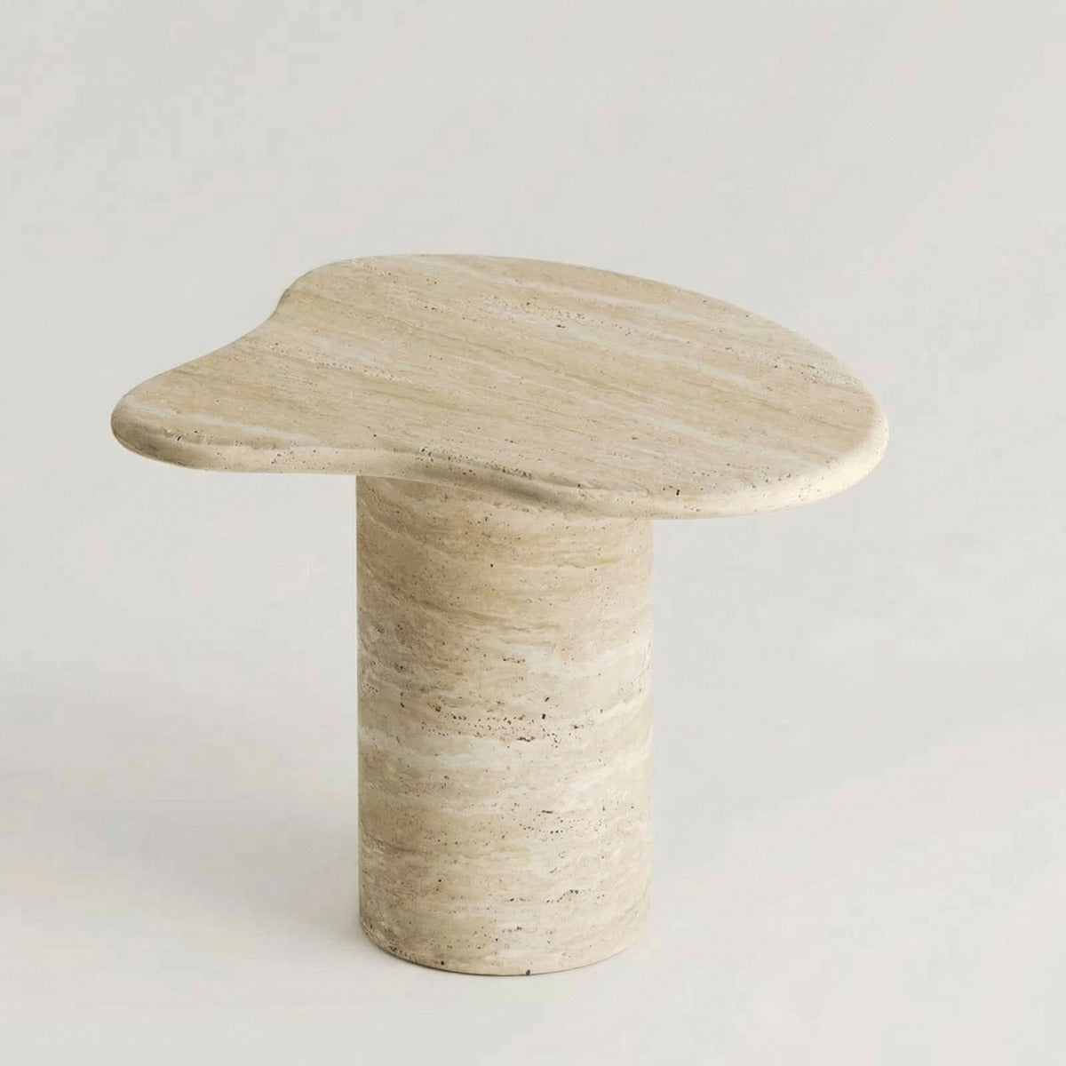 PREVENTA - Mesa Auxiliar Travertino Piedra Natural