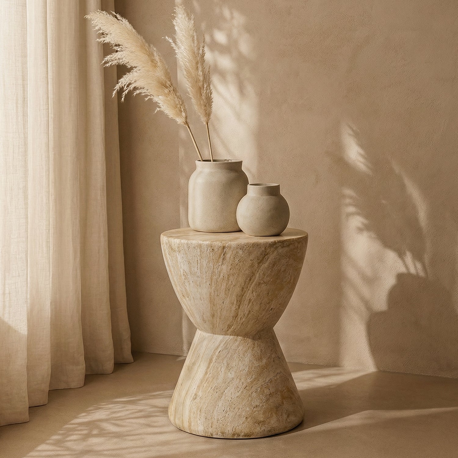 Mesa Lateral Estilo Piedra Cáliz