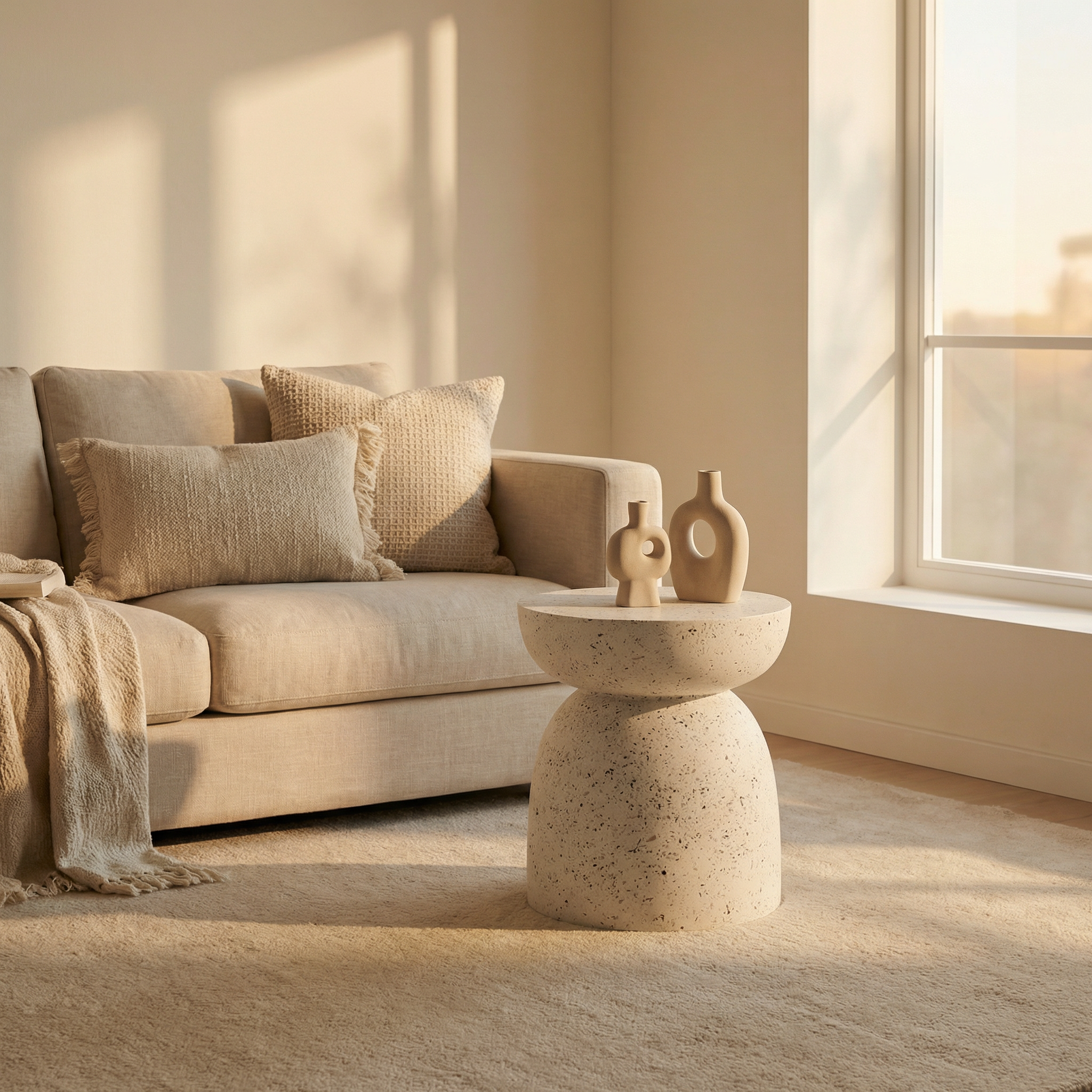 Mesa de Centro Geométrica Estilo Nórdico