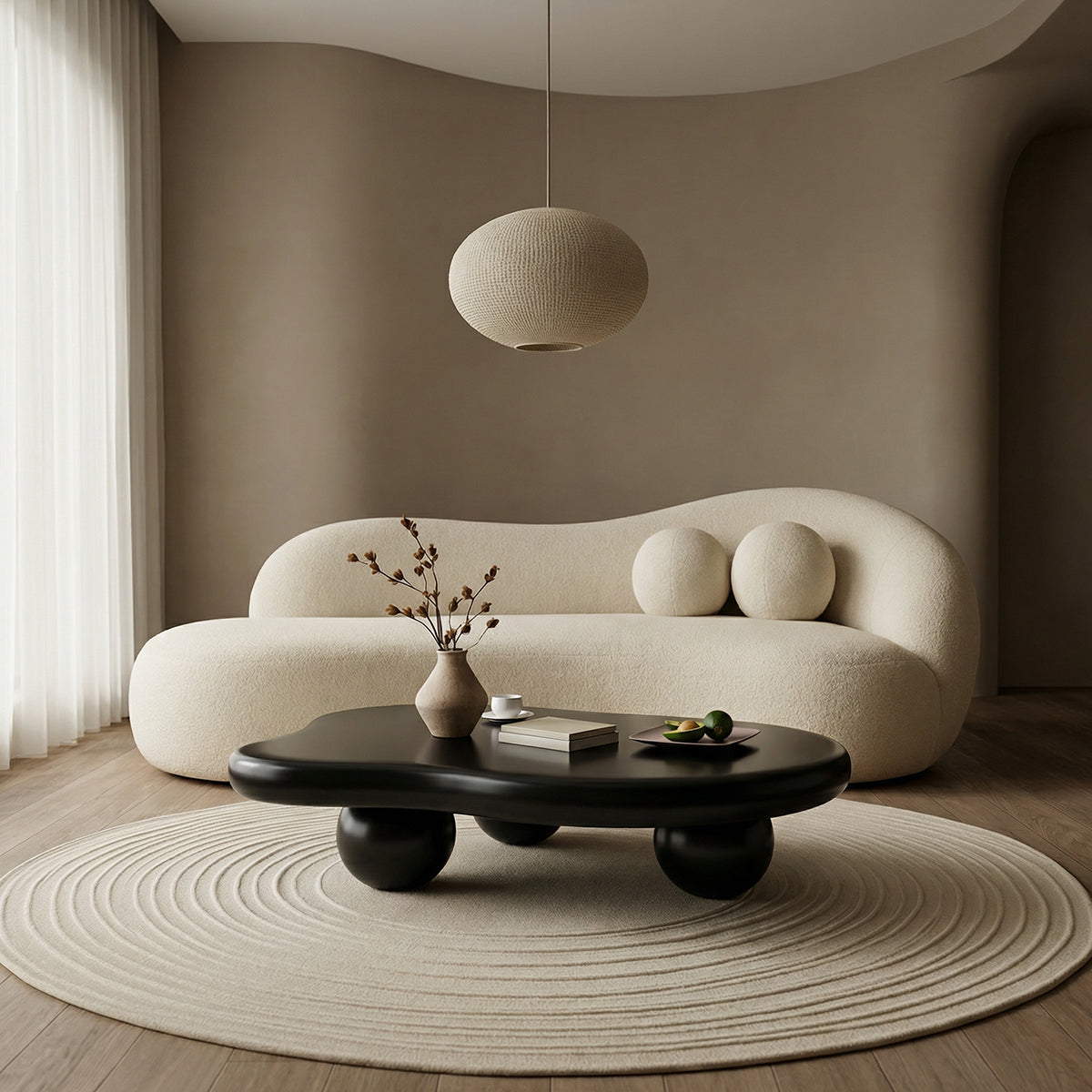 PREVENTA Mesa de Centro Irregular Negro Sphere