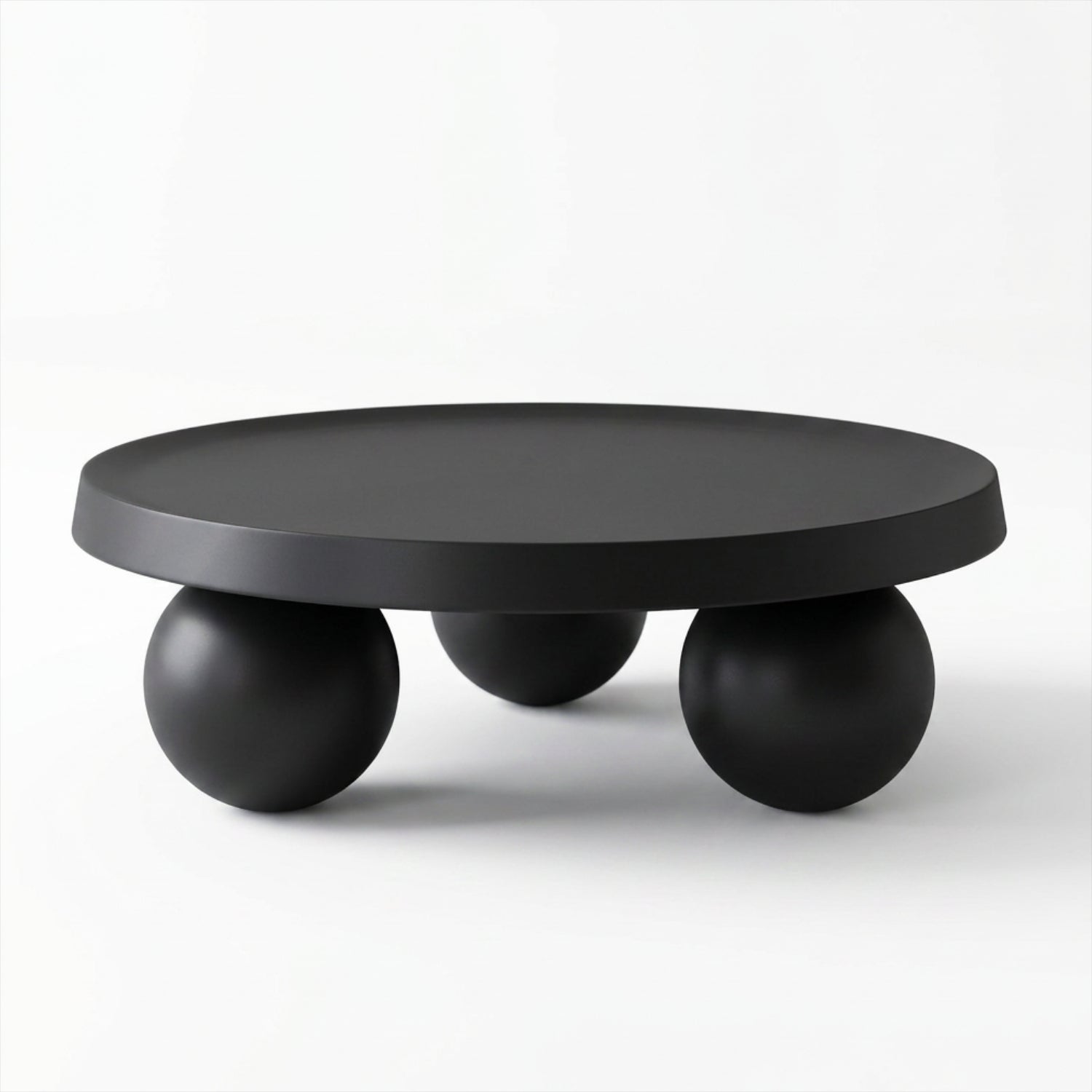 Mesa de Centro Redonda Escandinava Sphere Negra