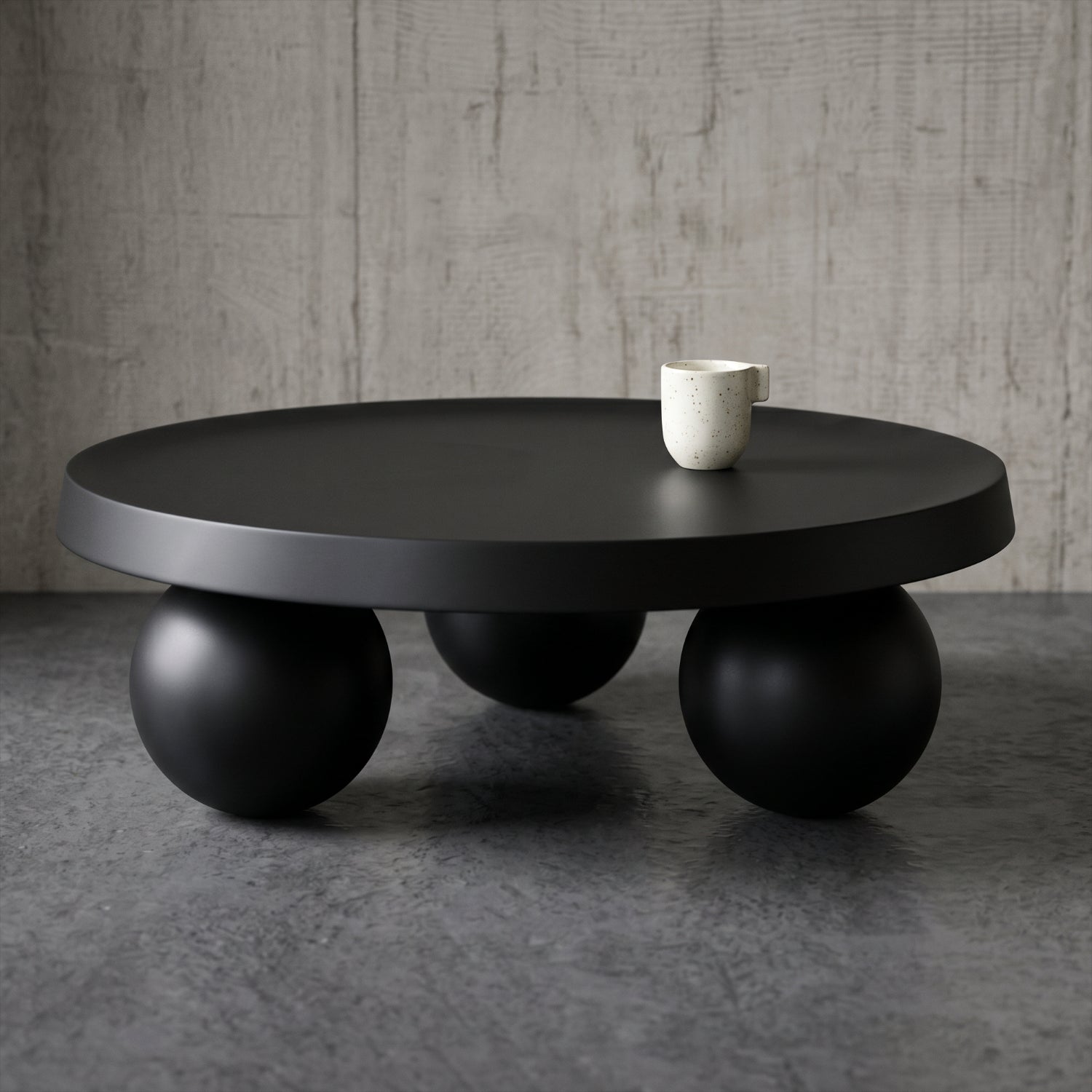 Mesa de Centro Redonda Escandinava Sphere Negra