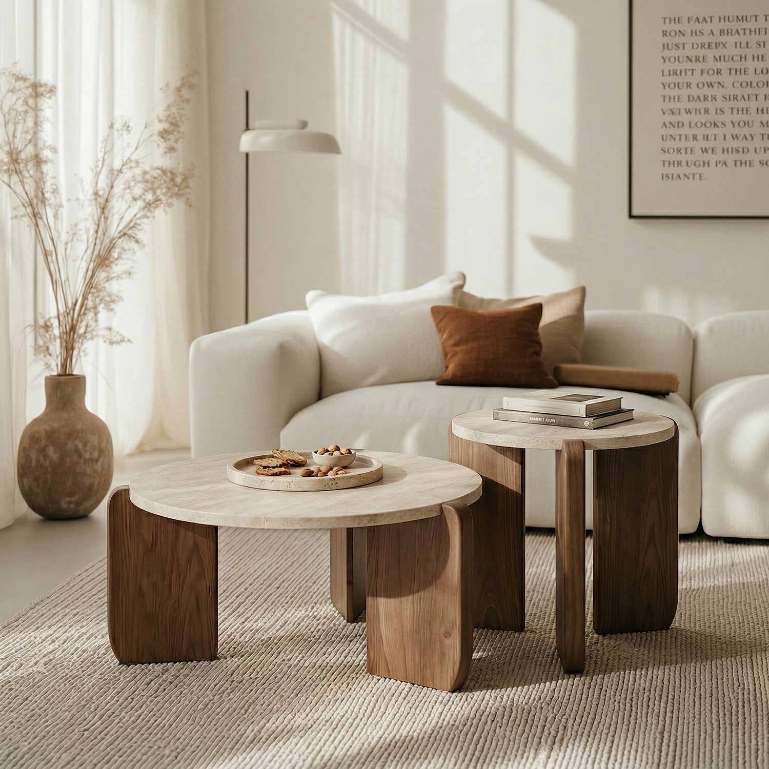 PREVENTA - Mesa de Centro Terra Color Nuez Doble