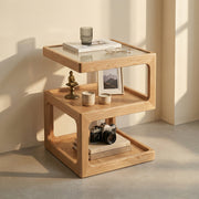 PREVENTA - Mesa Lateral de Madera con Luz Led