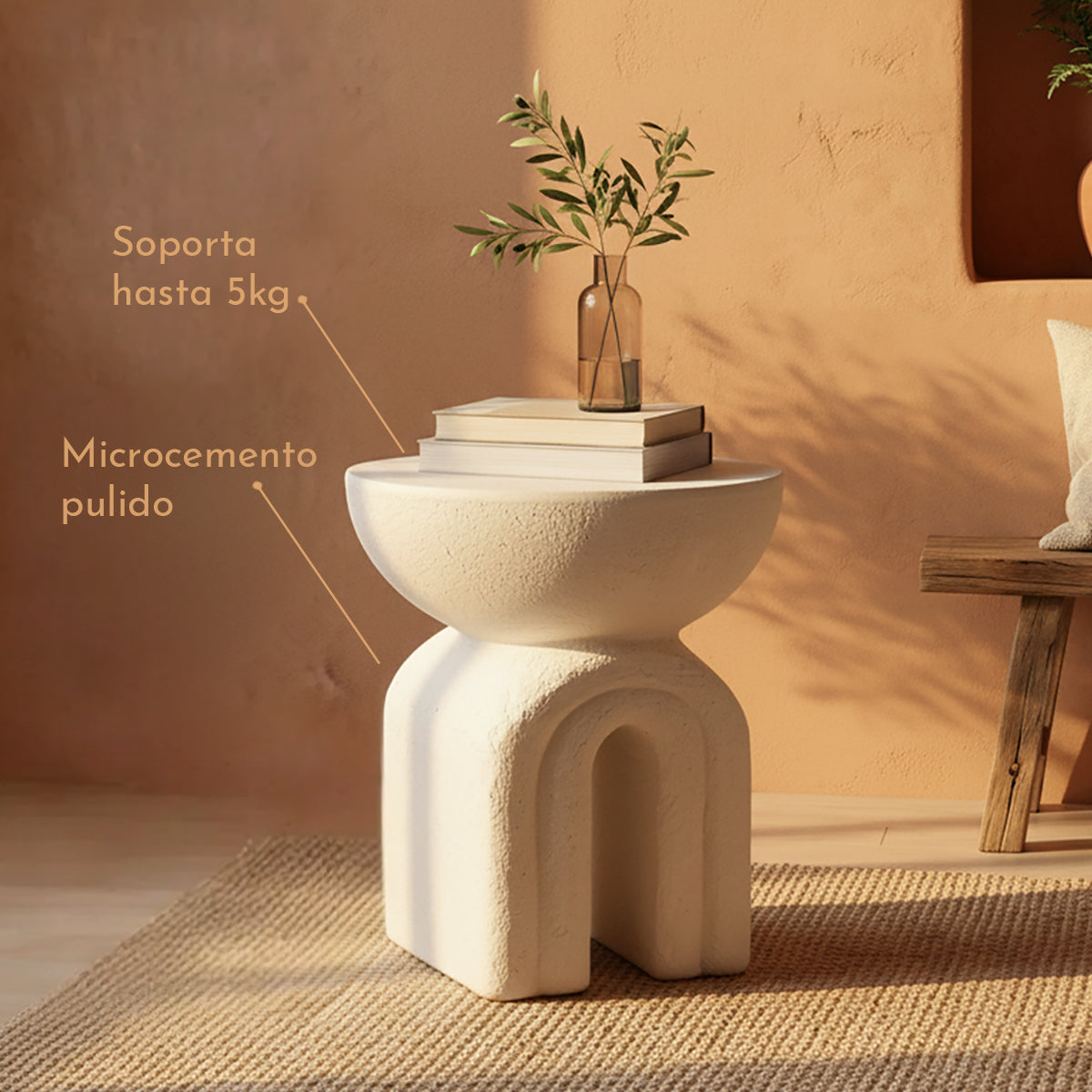 Mesa Lateral Orgánica Wabi Sabi