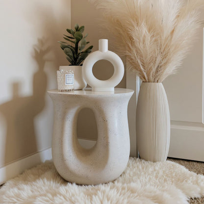 Mesa de Centro Lateral Tipo Escultura en U