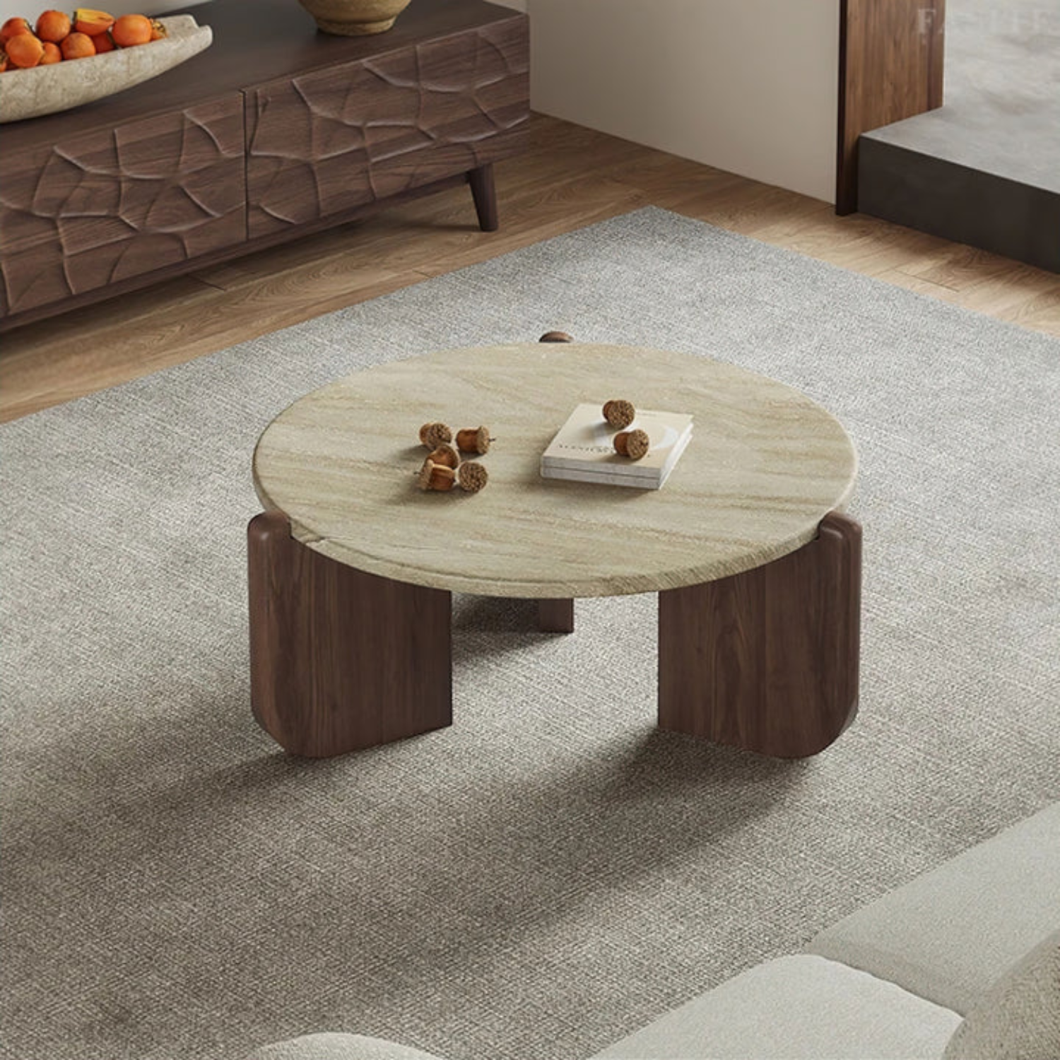 PREVENTA - Mesa de Centro Terra Color Nuez Doble